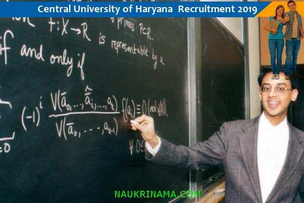 Central University of Haryana मे असिस्टेंट प्रोफेसर के 40 पदों पर भर्ती,स्नातक पास साक्षात्कार में ले हिस्सा