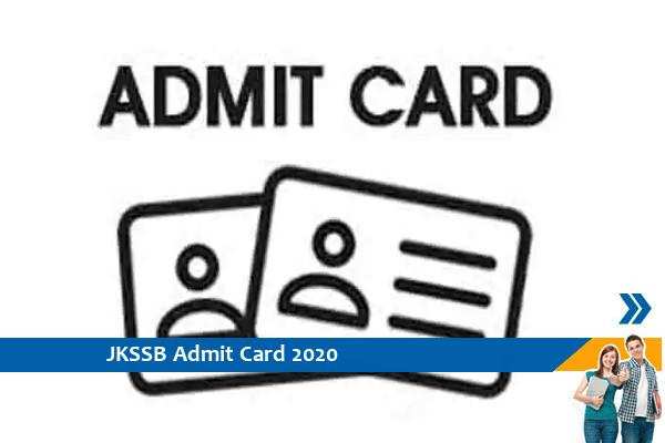 JKSSB Admit Card 2020 – जूनियर स्केल स्टेनोग्राफर, सहायक और अन्य परीक्षा 2020 के प्रवेश पत्र के लिए यहां क्लिक करें
