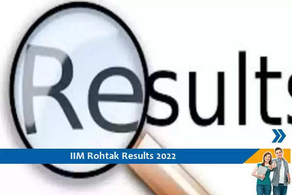 IIM Rohtak Results 2022-  IPM परीक्षा 2022 का परिणाम जारी, परिणाम के लिए यहां क्लिक करें