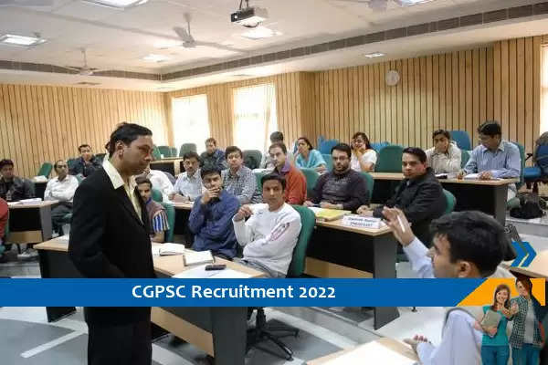 CGPSC में व्याख्याता पद पर निकली भर्ती