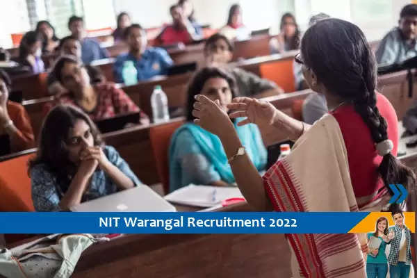 NIT Warangal में फैकल्टी के पद पर भर्ती
