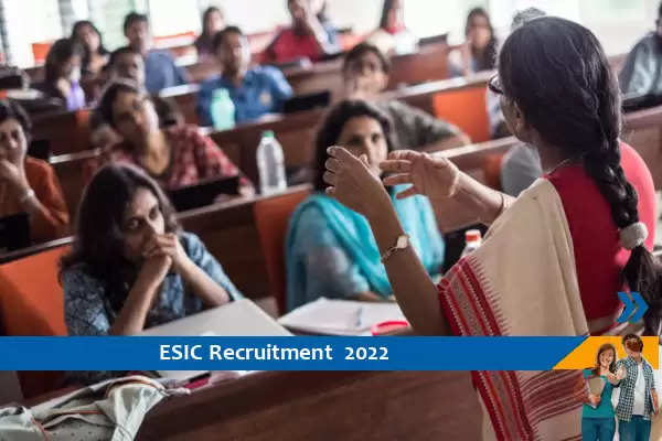 ESIC Faridabad  में प्रोफेसर और सहायक प्रोफेसर के पद पर भर्ती