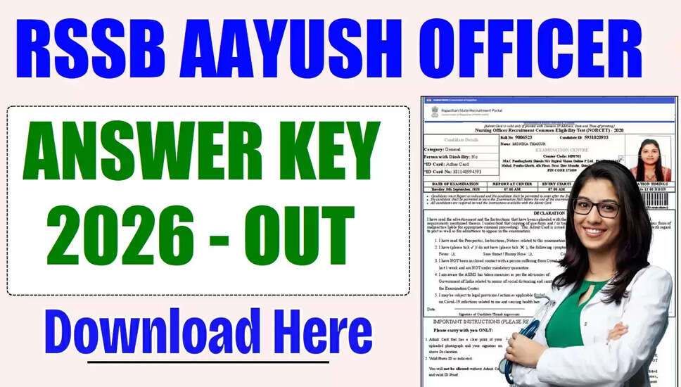 RSSB आयुष अधिकारी उत्तर कुंजी 2026 जारी