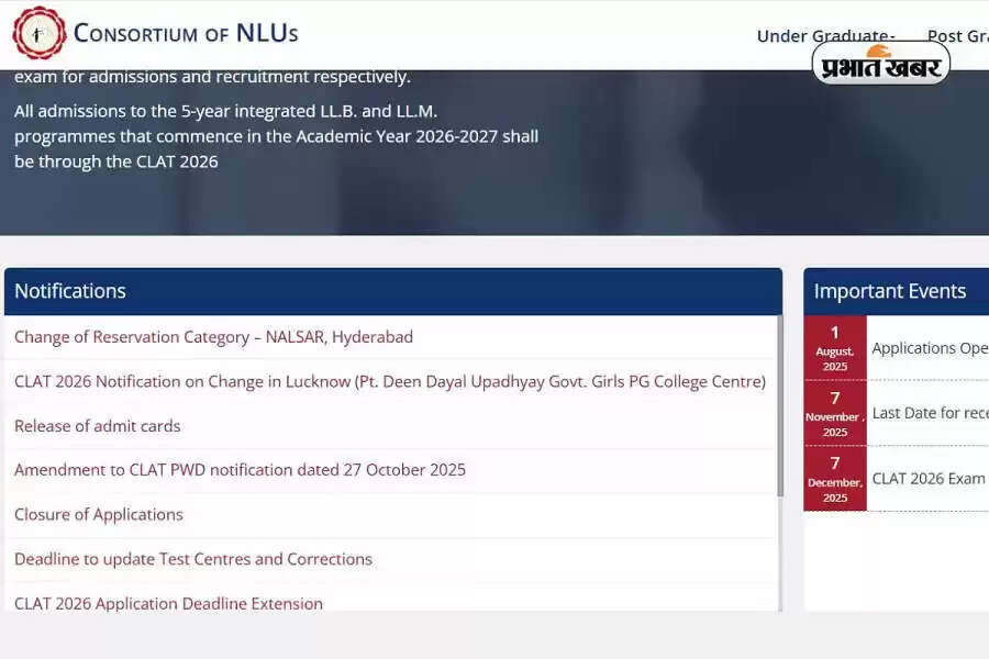 CLAT 2026 परीक्षा केंद्र में बदलाव: लखनऊ में नया स्थान