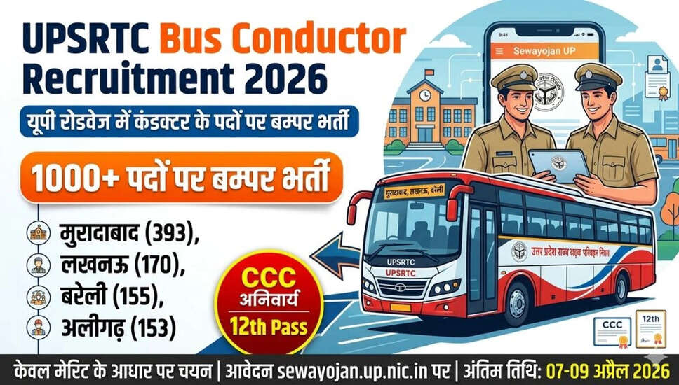 UPSRTC बस कंडक्टर भर्ती 2026: आवेदन प्रक्रिया और महत्वपूर्ण जानकारी