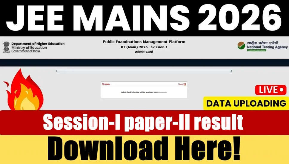NTA JEE Main Session-I Paper-II Result 2026: Complete Details
