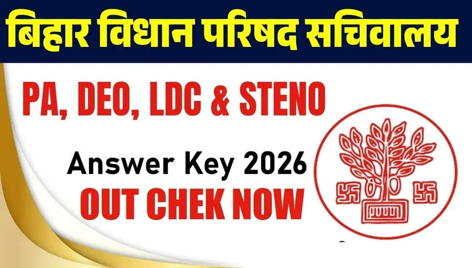 बिहार विधान परिषद LDC/DEO प्री उत्तर कुंजी 2026 जारी