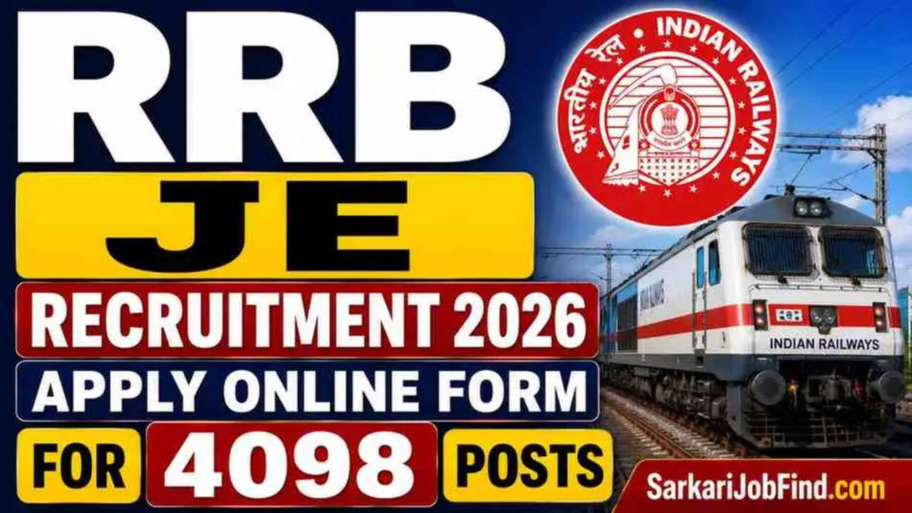 RRB JE भर्ती 2026: 4098 पदों के लिए ऑनलाइन आवेदन करें