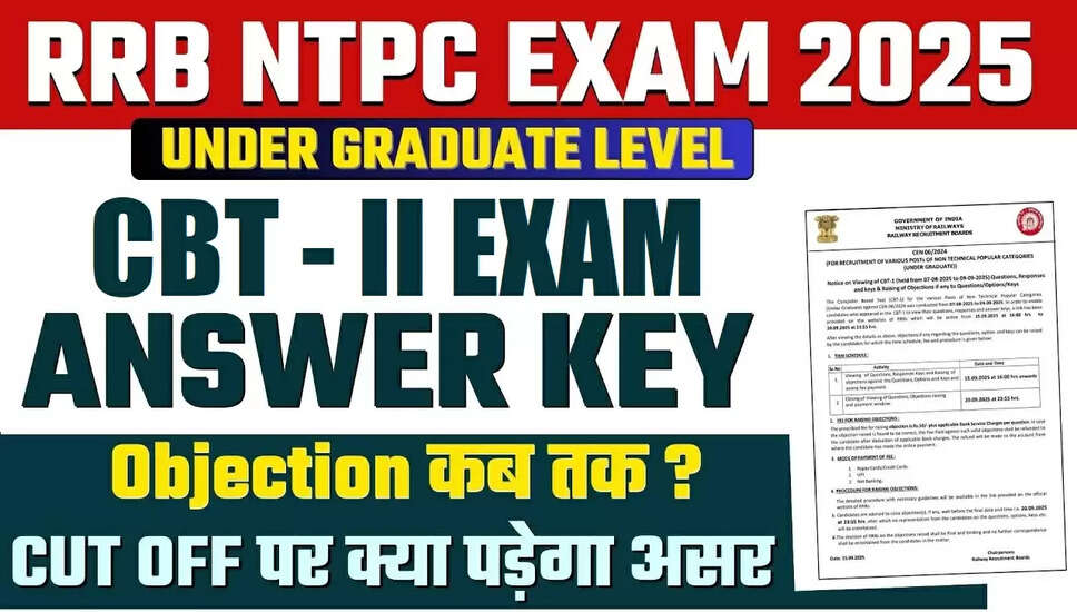 RRB NTPC 10+2 Inter Level CBT-2 Answer Key 2025 Released
