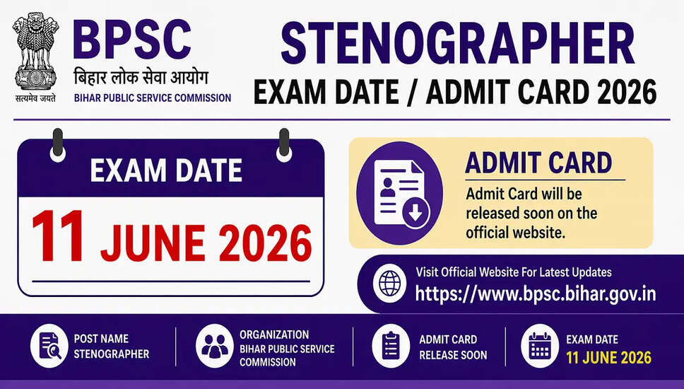 Bihar BPSC Stenographer Exam Date 2026: Complete Details and Important Dates