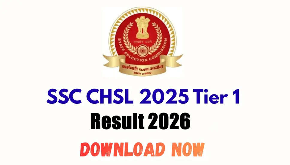 SSC CHSL 10+2 Tier-I परिणाम 2026 की घोषणा