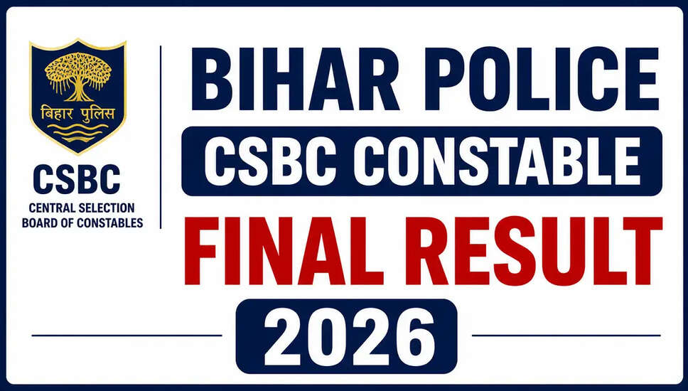 बिहार पुलिस CSBC कांस्टेबल अंतिम परिणाम 2026 की घोषणा