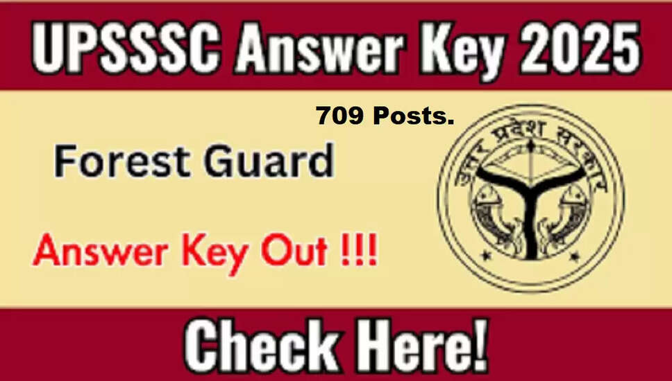 UPSSSC वन रक्षक उत्तर कुंजी 2025 जारी