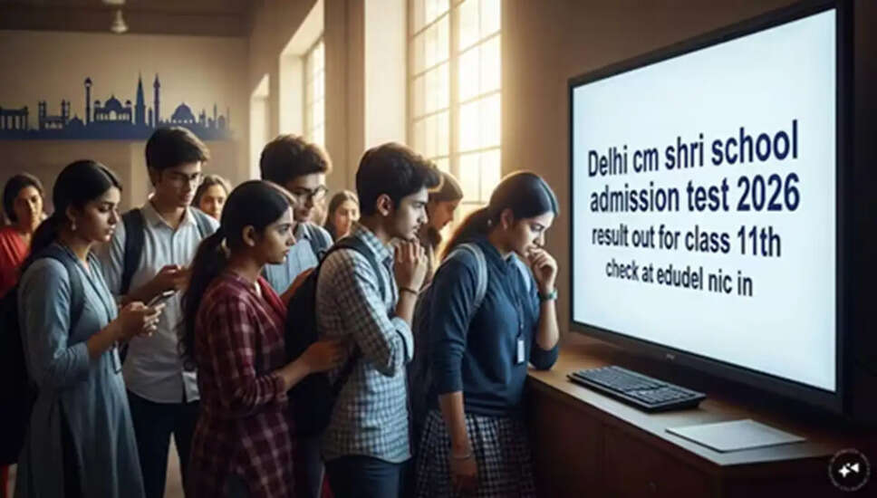 दिल्ली सीएम SHRI स्कूल प्रवेश परीक्षा 2026 के परिणाम घोषित