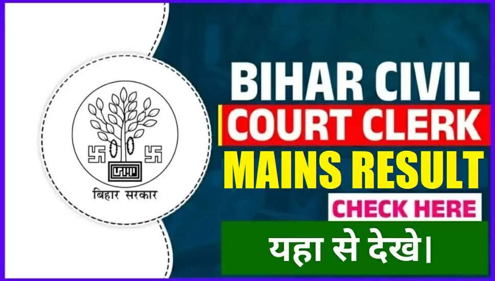 बिहार सिविल कोर्ट क्लर्क मेन्स परिणाम 2025 की घोषणा