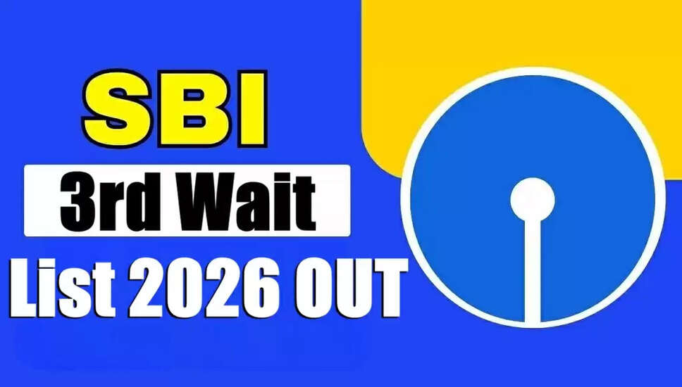 SBI क्लर्क 3री वेट लिस्ट 2026 जारी