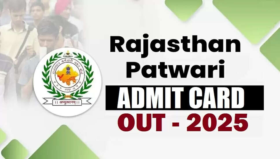 Rajasthan RSSB Patwari 2025: Admit Card Released for 3705 Vacancies