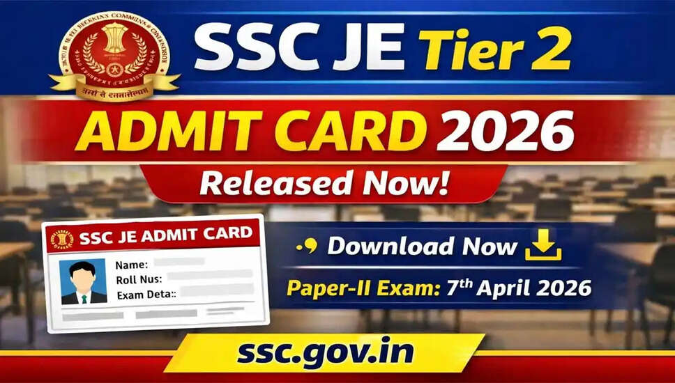 SSC जूनियर इंजीनियर JE टियर-II एडमिट कार्ड 2026 जारी