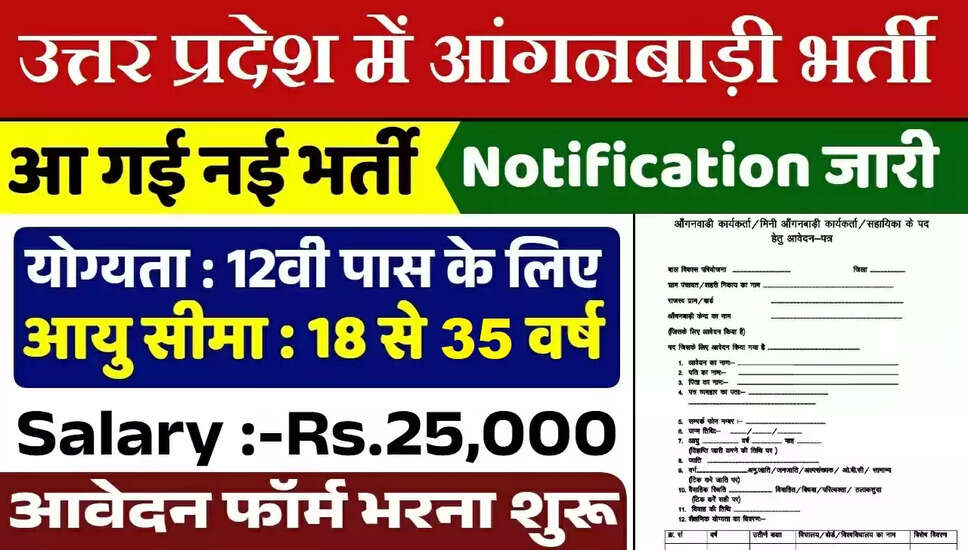 UP Anganwadi भर्ती 2025: आवेदन प्रक्रिया और महत्वपूर्ण जानकारी