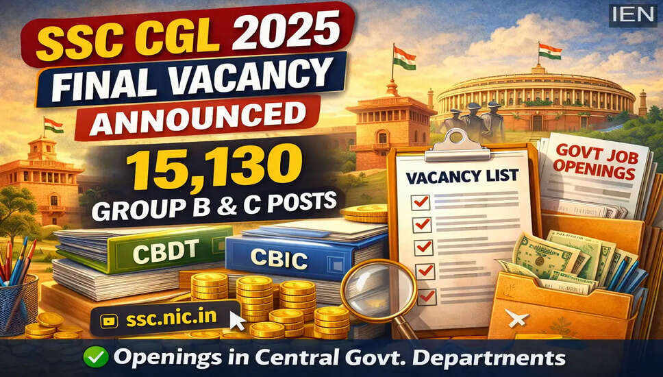 SSC CGL 2025: 15,130 Vacancies Announced for Central Government Jobs