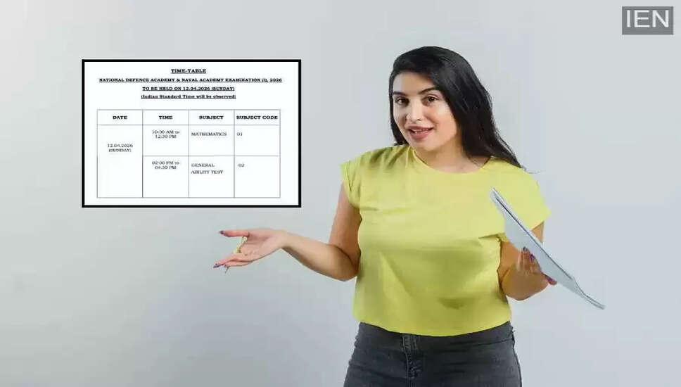 UPSC NDA NA 1 2026: परीक्षा की तिथियाँ और महत्वपूर्ण जानकारी