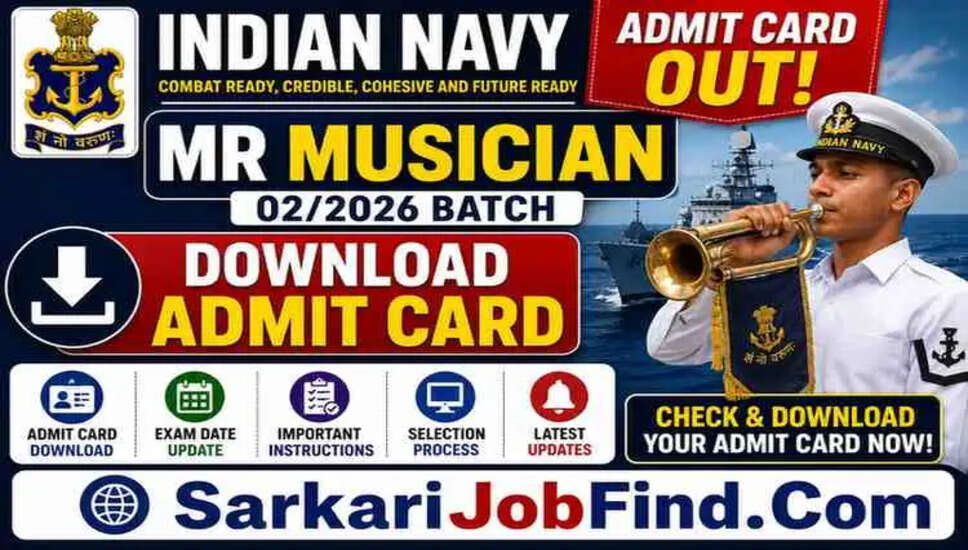 Indian Navy MR Musician 02/2026: Admit Card Download and Recruitment Details