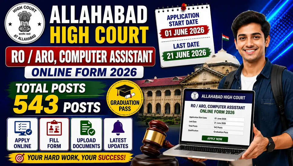Allahabad High Court RO, ARO, और कंप्यूटर सहायक भर्ती 2026 की अधिसूचना