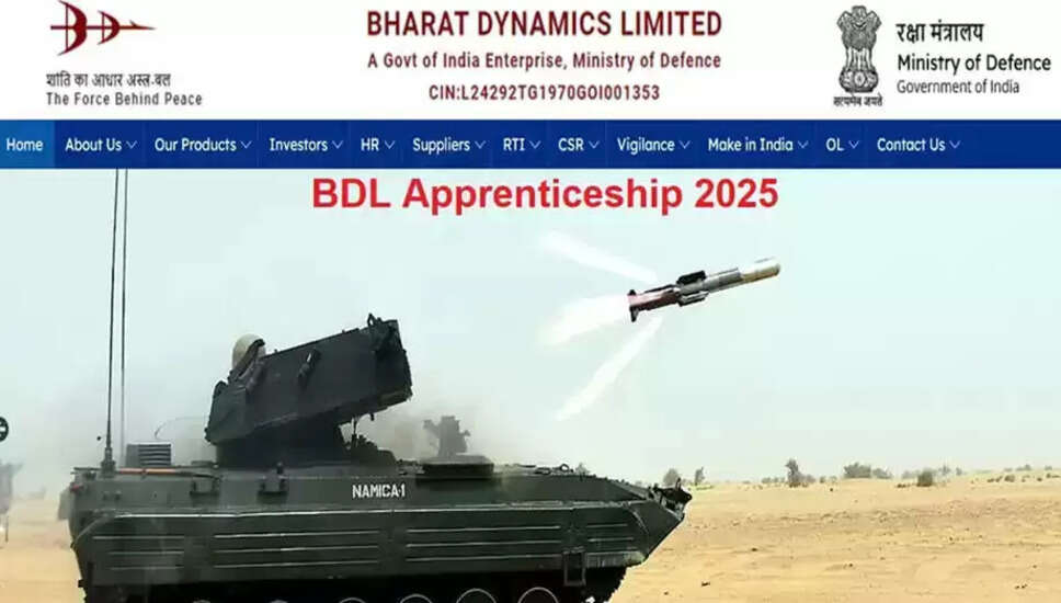 Bharat Dynamics Limited में अप्रेंटिसशिप के लिए आवेदन शुरू