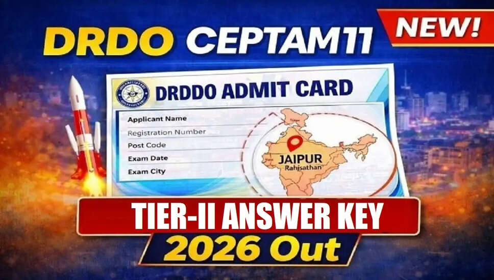 DRDO CEPTAM-11 Tier-II उत्तर कुंजी 2026 जारी