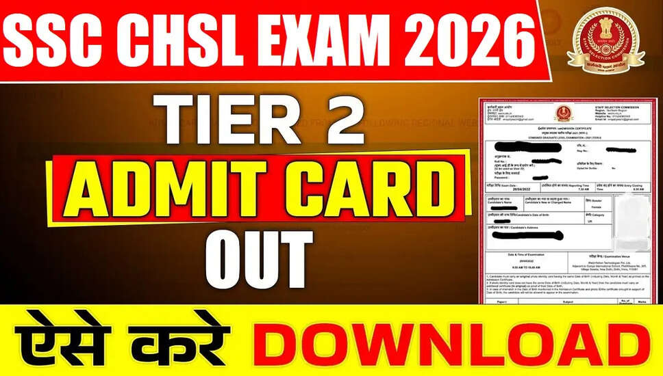 SSC CHSL 10+2 Tier-II Admit Card 2026 जारी