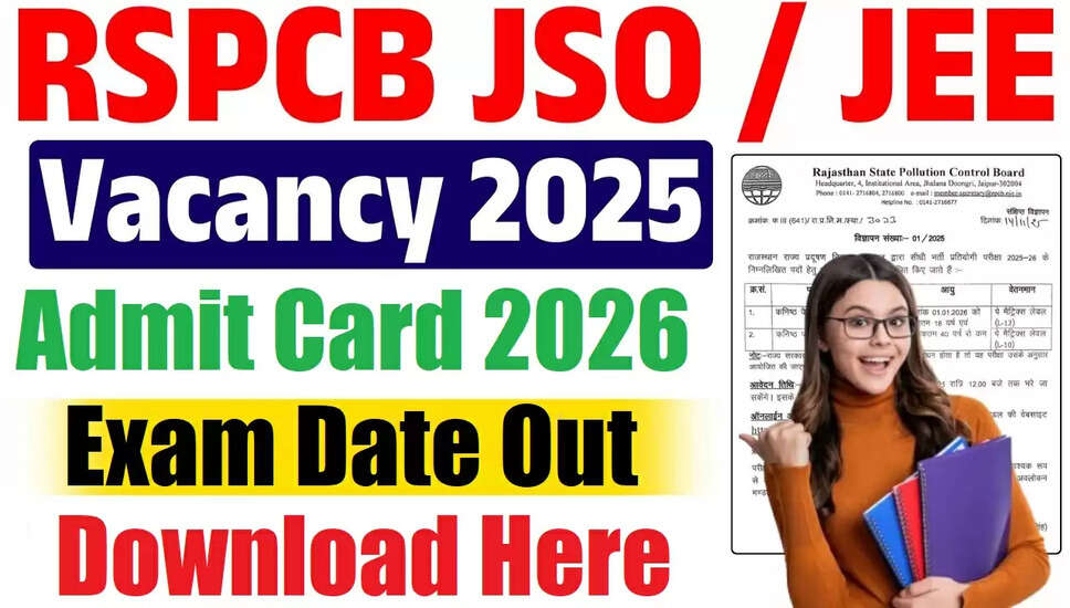 RSPCB JSO और JEE के लिए 2026 का एडमिट कार्ड जारी