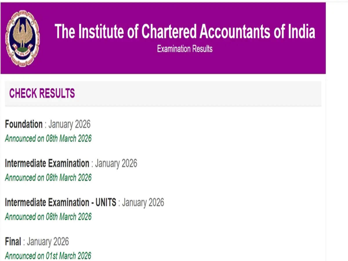 ICAI ने CA इंटरमीडिएट और फाउंडेशन परीक्षा के परिणाम घोषित किए