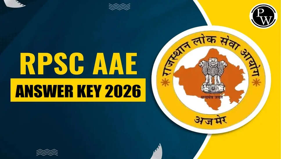 RPSC सहायक कृषि अभियंता AAE उत्तर कुंजी 2026 जारी