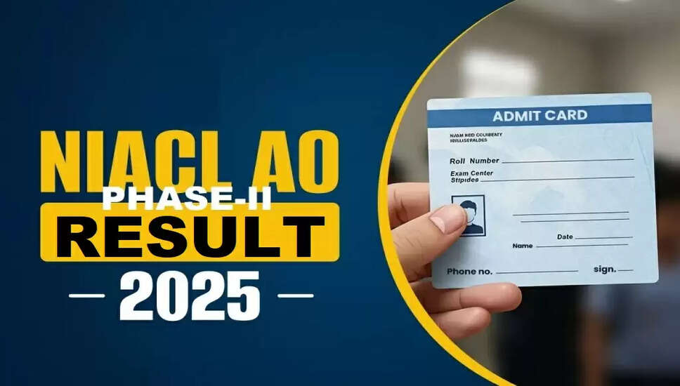 NIACL AO Phase-II परिणाम 2025 की घोषणा