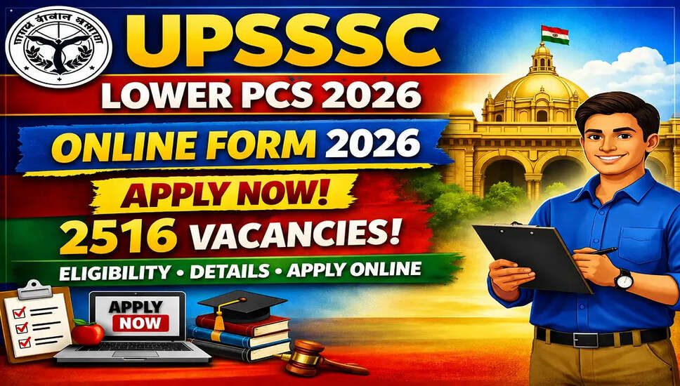UPSSSC Lower PCS Recruitment 2026: Apply for 2516 Vacancies