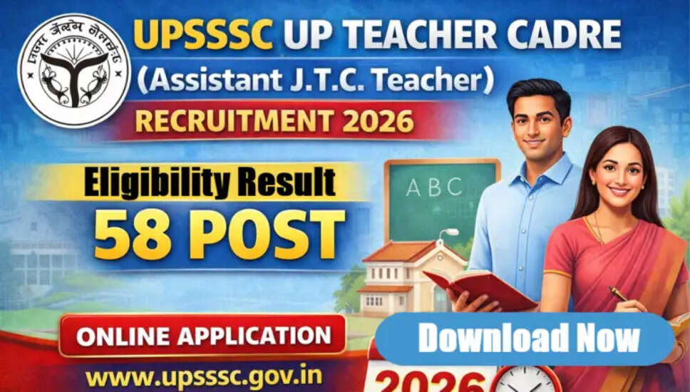 UPSSSC शिक्षक कैडर JTC पात्रता परिणाम 2026 की घोषणा