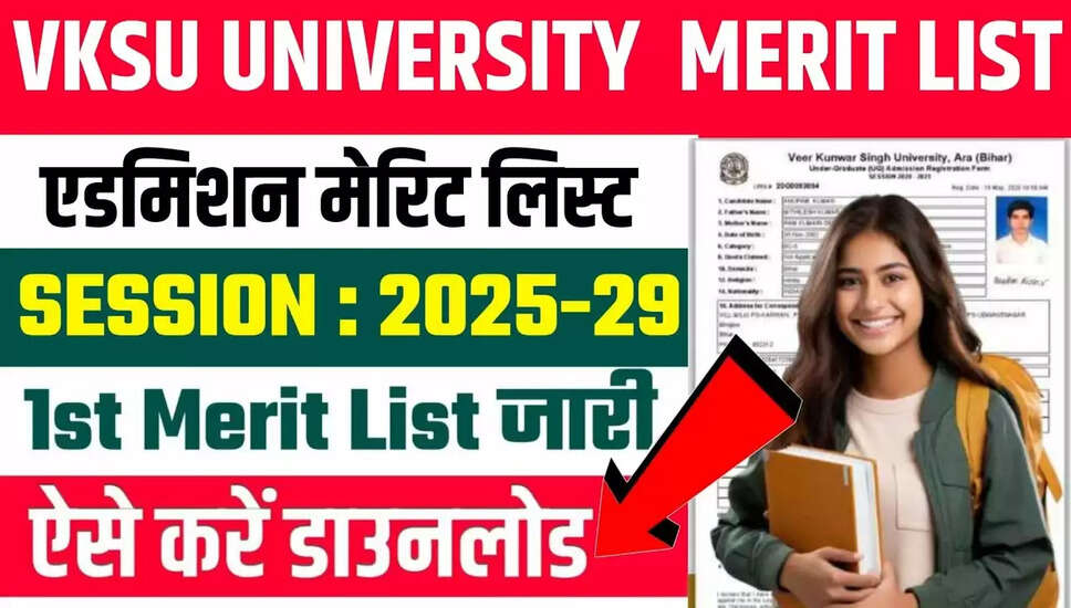 VKSU UG 1st Merit List और कट ऑफ 2025 की घोषणा