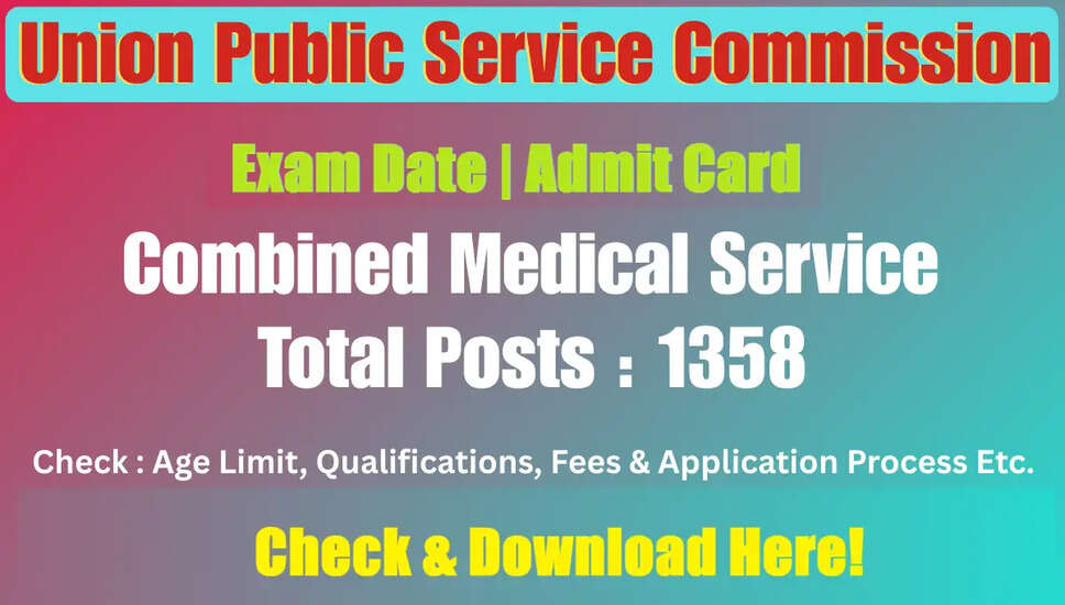 UPSC CMS परीक्षा 2026 की तिथि की घोषणा