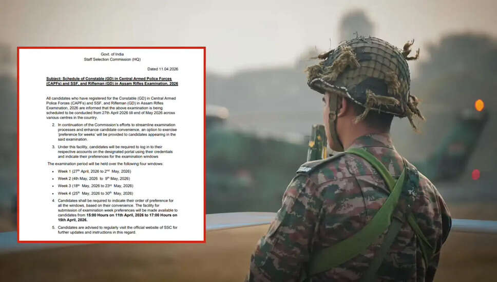 SSC GD कांस्टेबल परीक्षा 2026 का कार्यक्रम: जानें सभी विवरण