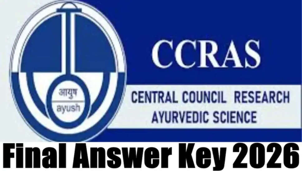CCRAS ग्रुप A, B, C अंतिम उत्तर कुंजी 2026 जारी