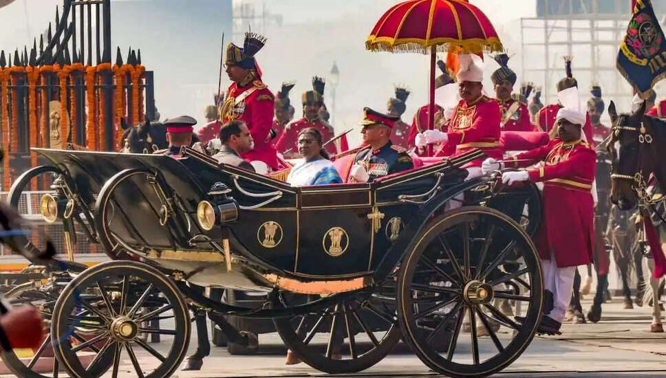 गणतंत्र दिवस पर राष्ट्रपति की शाही बग्घी: एक ऐतिहासिक यात्रा