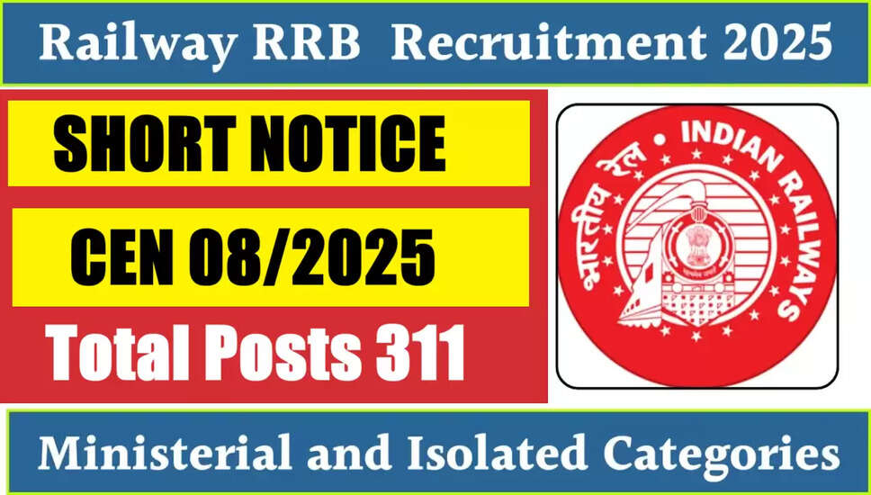 RRB मंत्री और पृथक श्रेणी भर्ती 2025 की जानकारी