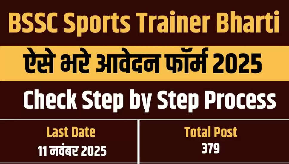 Bihar BSSC Sports Trainer Recruitment 2025: Apply Now for 379 Vacancies
