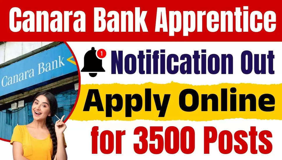 Canara Bank Apprentice Recruitment 2025: Apply for 3500 Vacancies
