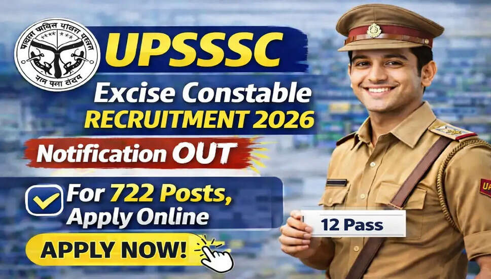 UPSSSC Excise Constable Recruitment 2026: Apply for 722 Vacancies