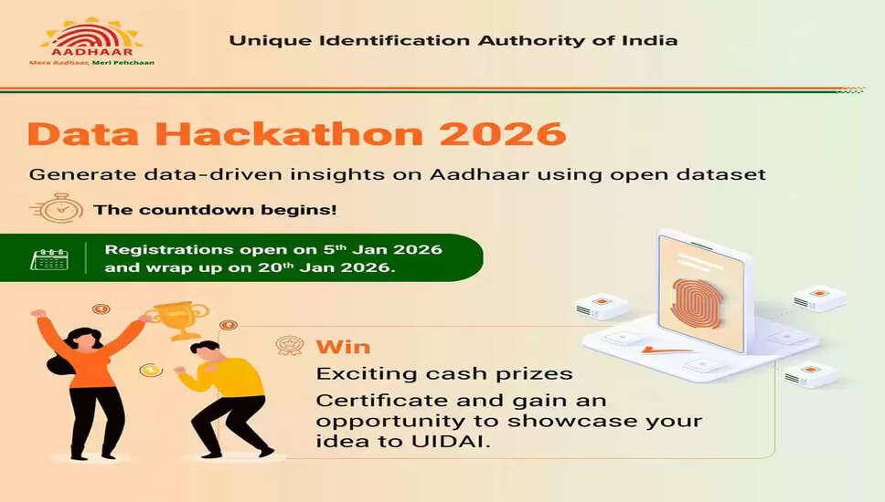UIDAI ऑनलाइन डेटा हैकाथन 2026: भाग लेने का मौका