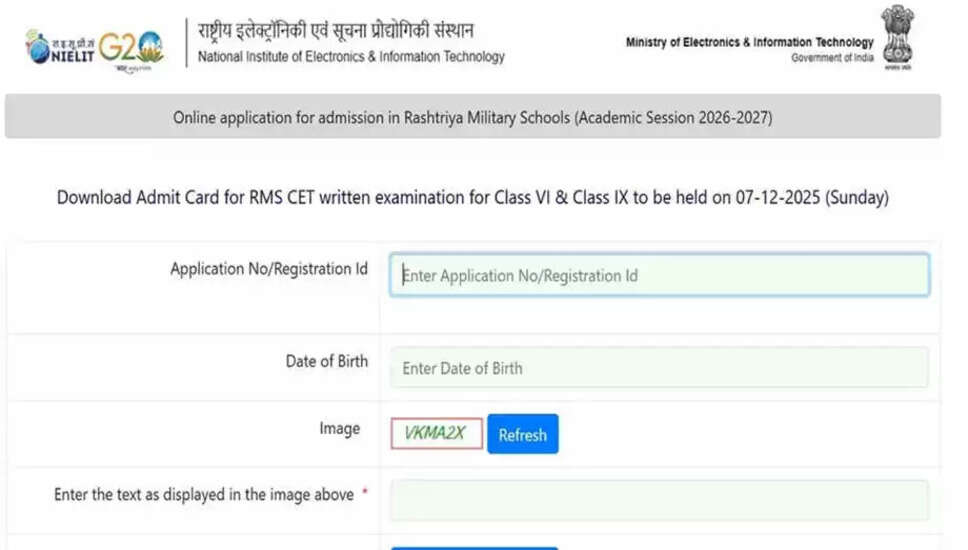 Rashtriya Military School CET 2026-27: Admit Cards Now Available for Download