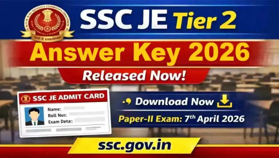 SSC जूनियर इंजीनियर JE टियर-II उत्तर कुंजी 2026 जारी