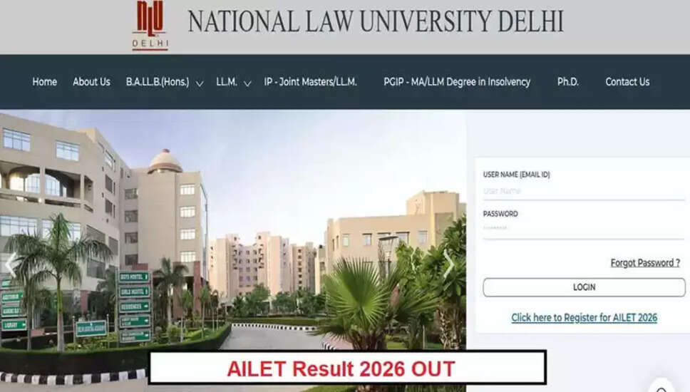 AILET 2026 परिणाम घोषित: NLU दिल्ली ने जारी किए स्कोरकार्ड