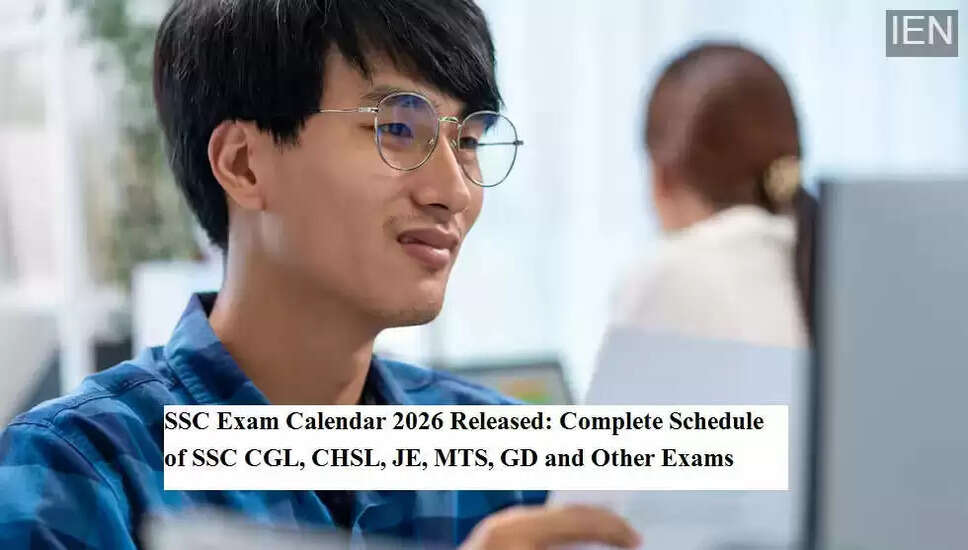 SSC Exam Calendar 2026: Key Dates and Details for Aspirants